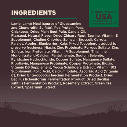 Wellness CORE Dry Dog Food, Grain Free, High Protein, Natural, Lamb Recipe, (4-Pound Bag)