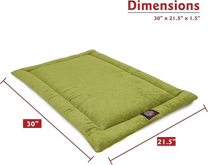 Majestic Pet Orthopedic Memory Foam Dog Crate Mat - Plush Pet Bed Pad for Crates & Kennels | USA Crafted | 30"x21" Villa Apple