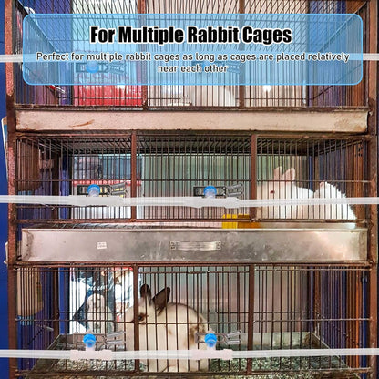 Automatic Rabbit Watering System, Rabbit Waterer Kit System Gravity Fed Include 24 Sets of Nipple Drinkers and 46 Feet of ID 5/16" Hose