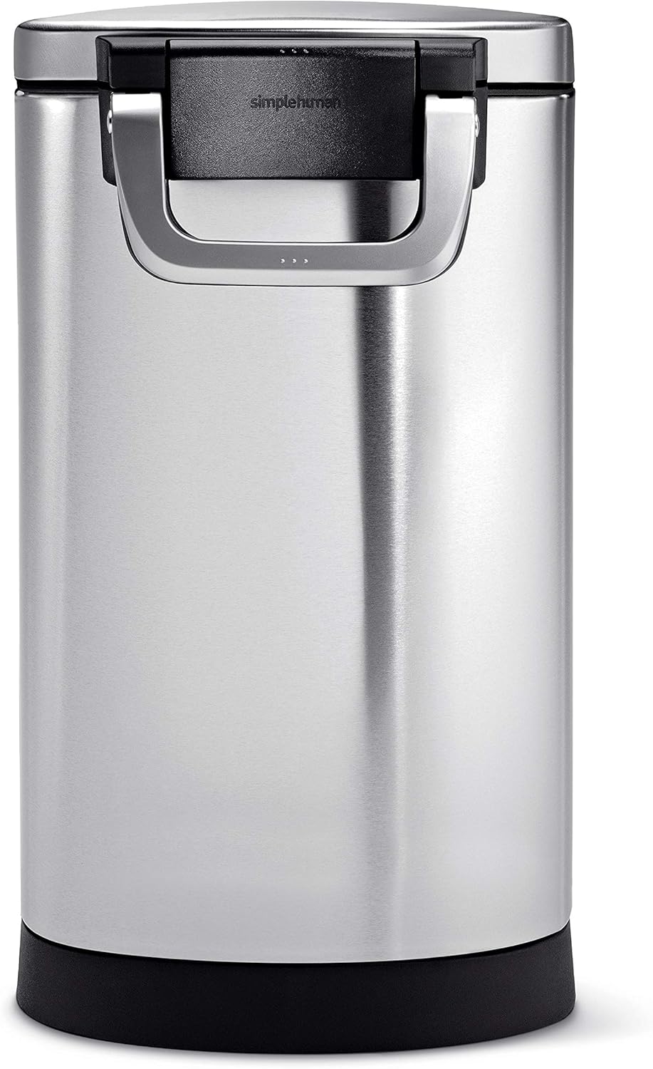 simplehuman 25 Liter, 27 lb / 12.2 kg Medium Pet Food Storage Container for Dog Food, Cat Food, and Bird Feed, Brushed Stainless Steel