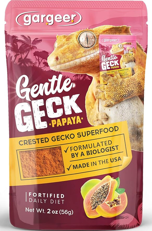 2oz Complete Crested Gecko Food Diet. Premium Mix, Ready to Use Freshly Made Powder. Unique Formula, Developed & Made in The USA. Enjoy! (Papaya)