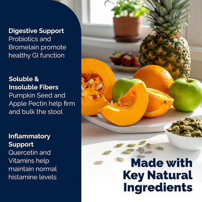 Vetnique Glandex Dog Fiber Supplement Powder for Anal Gland Health with Pumpkin, Digestive Enzymes & Probiotics - Vet Recommended (Regular or Advanced Strength) - Boot The Scoot (5.5 oz, Salmon)