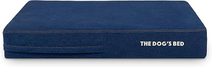 The Dog’s Bed Orthopedic Memory Foam Dog Bed, Large Blue Denim, Pain Relief for Arthritis, Hip & Elbow Dysplasia, Post Surgery, Lameness, Supportive, Calming, Waterproof Washable Cover