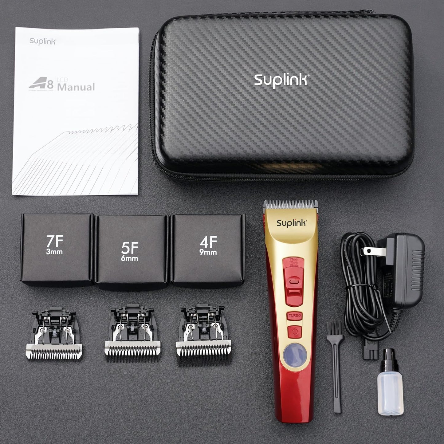 Dog Clippers for Grooming for Thick Heavy Coats/2-Speed Low Noise Rechargeable Cordless Pet Shaver with Stainless Steel 4 Blade for Dogs Pets and Animals