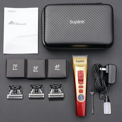 Dog Clippers for Grooming for Thick Heavy Coats/2-Speed Low Noise Rechargeable Cordless Pet Shaver with Stainless Steel 4 Blade for Dogs Pets and Animals