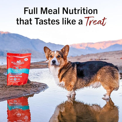 Stella & Chewy's Freeze-Dried Raw Dinner Patties - Surf 'N Turf Salmon & Beef Recipe - High Protein Grain-Free Puppy & Dog Food - Perfect For Picky Eaters - 14 oz