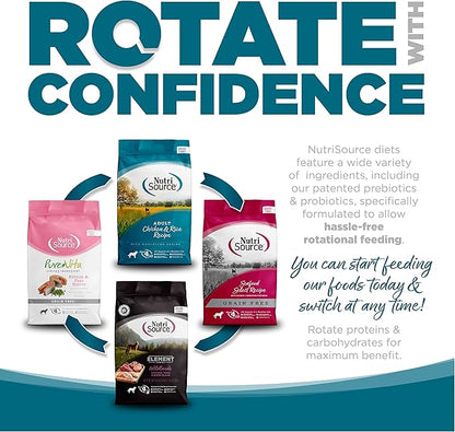 NutriSource Adult Dry Dog Food, Chicken and Rice, 4LB