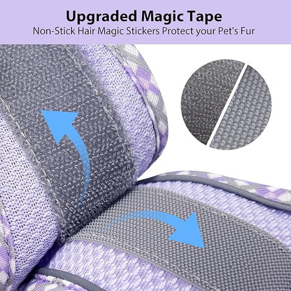 AIITLE Tiny Dog Harness - Lightweight Mesh Step-in Vest for Puppy, Reflective & Escape-Proof Design with High-Stick Magic Tape - Indoor/Outdoor Use for Chihuahua, Maltese, Shih Tzu(Purple, XXXS)