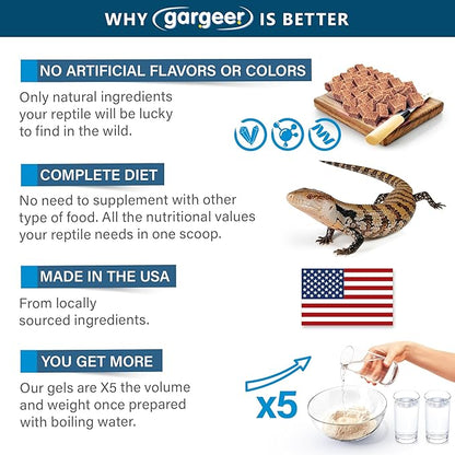 3oz Blue Tongue Skink Food. Complete Gel Diet for Both Juveniles and Adults. Proudly Made in The USA, Using Premium Ingredients, Fortified Gourmet Formula. Enjoy!