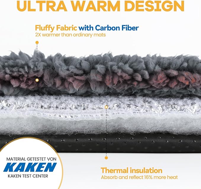 Self Warming Cat Bed Self Heating Cat Dog Mat 24 x 18 inch Extra Warm Thermal Pet Pad for Indoor Outdoor Pets with Removable Cover Non-Slip Bottom Washable Non Electric