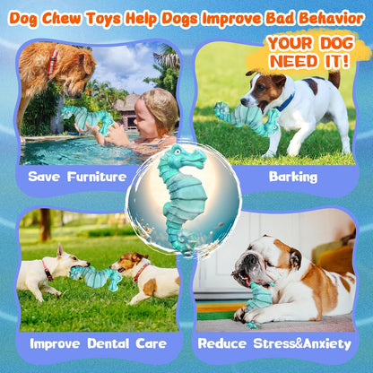 Dog Chew Toys for Aggressive Chewers: Tough DogToys for Large Dogs -Indestructible Toys for All Breeds-Squeaky Dog Toys for Aggressive Chewers/Super Chewers/Heavy Duty