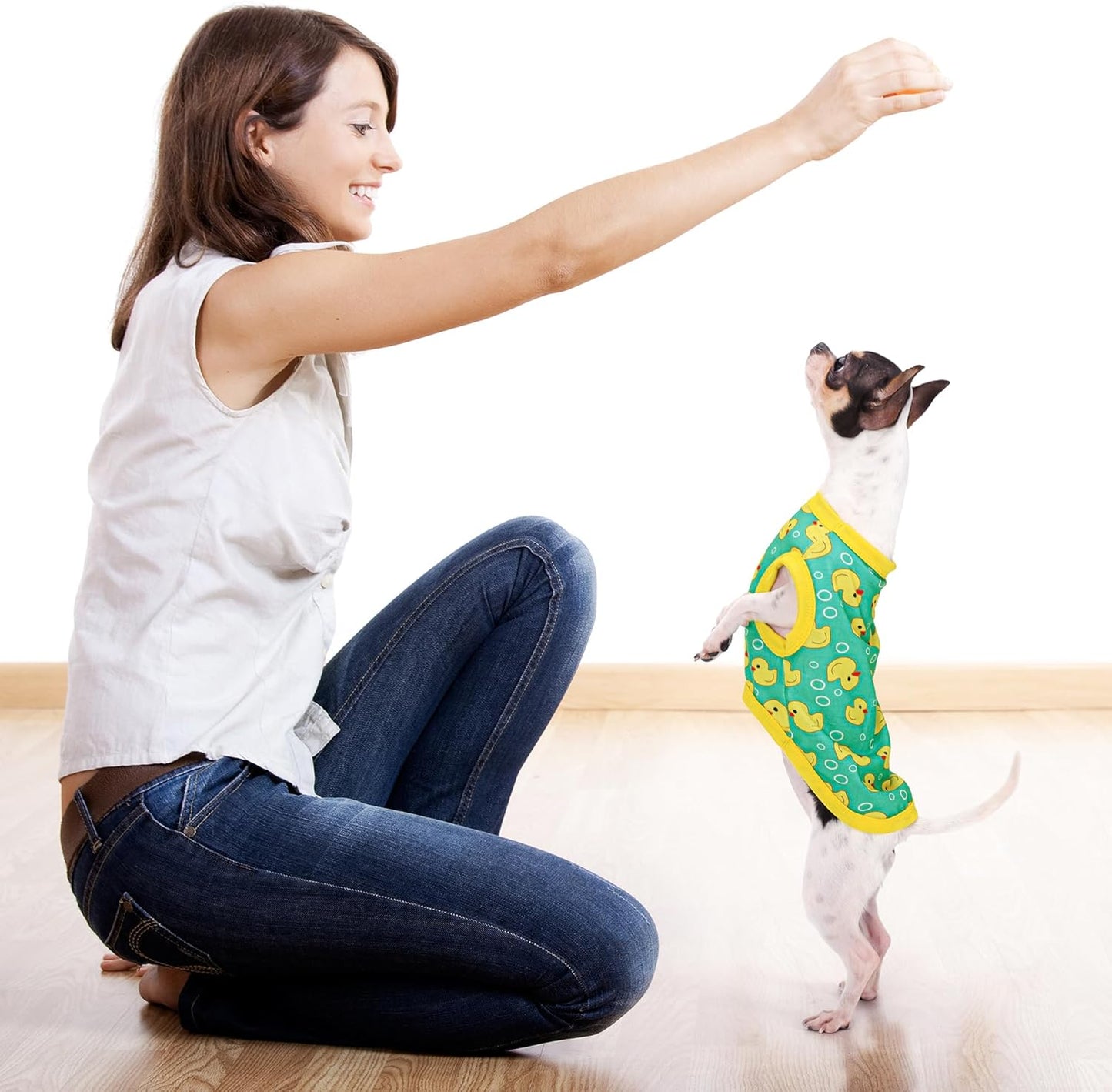 Adorable Yellow Duck Dog Shirt: Lightweight Polyester Cartoon Puppy Vest, Small Medium & Large Dog T-Shirt, Summer Pet Clothes, Cute Dog Apparel, Breathable Dog Tank Top Pink XXL