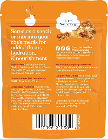 Made by Nacho Homestyle Bone Broth with Cage-Free Chicken Shreds for Extra Hydration, Limited-Ingredient - 24ct