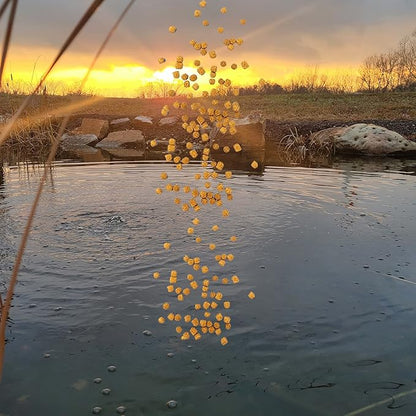 HALF OFF PONDS All Seasons Koi Fish Food - 50 lb Floating Pellets, 5mm Size - Goldfish Food for Ponds - 28% Protein with Wheat Germ & Vitamins - Ideal for Year-Round Feeding & Water Clarity