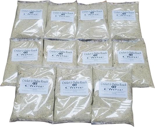 Cricket & Dubia Roach Feed Kit – 11 lb Bulk Insect Food (11 Individual Bags) – Premium Gut-Loading Diet for Feeder Crickets, Dubia Roaches, Reptiles, Amphibians, Lizards – GT Country Living