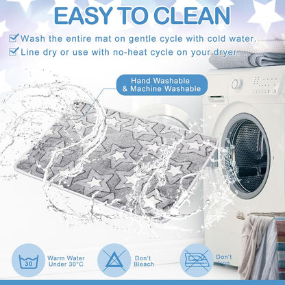 2 Pcs Large Self Warming Cat Pad Self Heating Cat Mat Bed Dog Crate Pet Blankets Thermal Heated Bed Mat for Outdoor Indoor Newborn Kittens Puppies Dog(Double Star,24 x 18)