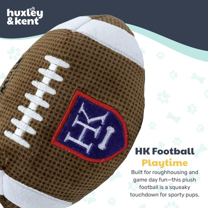Huxley & Kent Funny Dog Toy w/Squeaker – Power Plush Squeaky Dog Toys for Small, Medium & Large Dogs – Soft Stuffed Animal for Indoor Play & Fetch - HK Football, Small