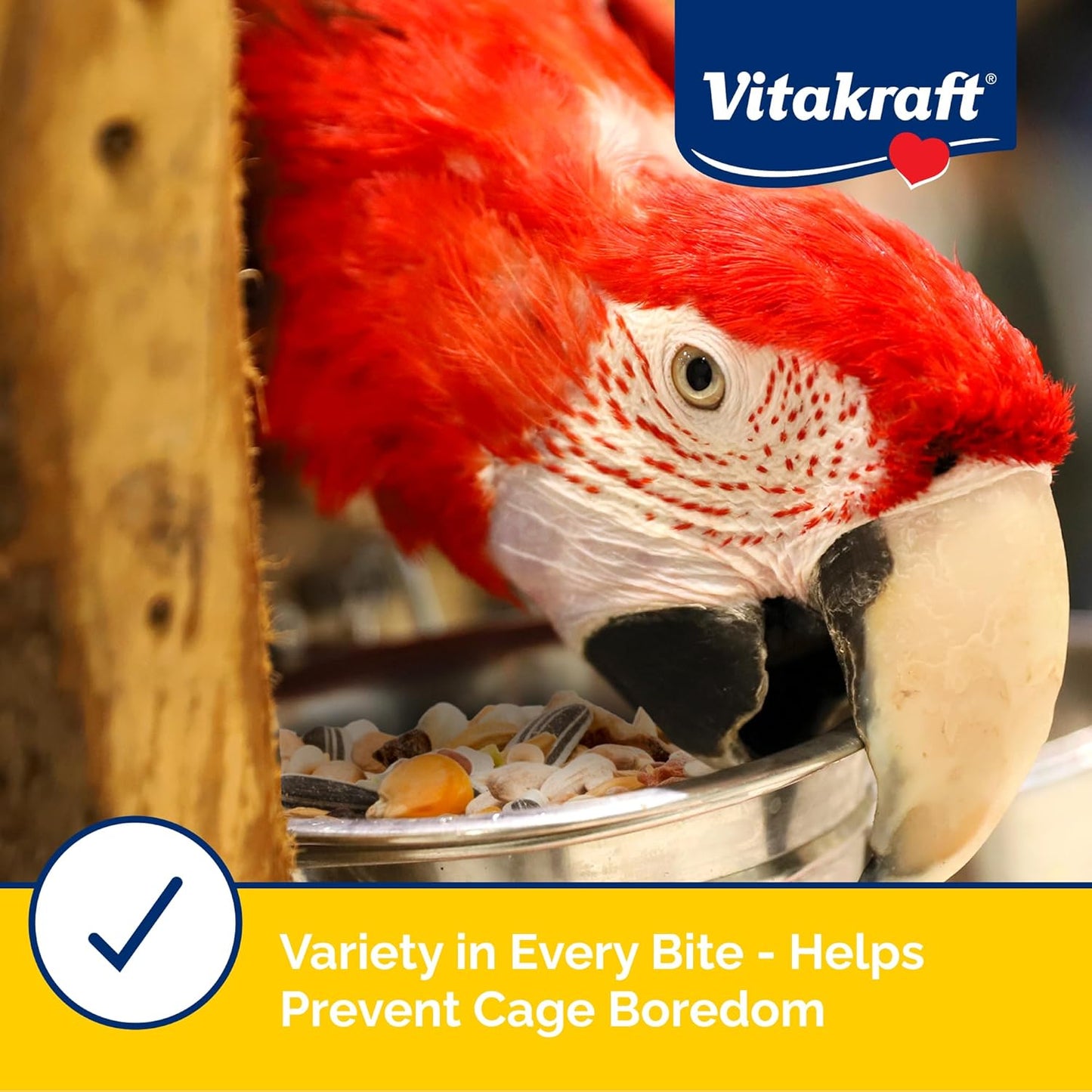 Vitakraft Menu Premium Parrot Food - Vitamin-Fortified - Macaw, Amazon, Conure, and Parrot Food for Large Birds