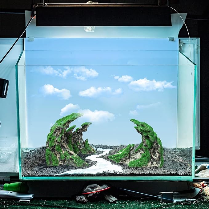 Novelsite Fish Tank Accessories, Aquarium Decorations, Scenery, Rock Ornaments - Create Aquatic Beauty with Premium Aquarium Decorations,14.4" W x 7.1" H x 3.4" D