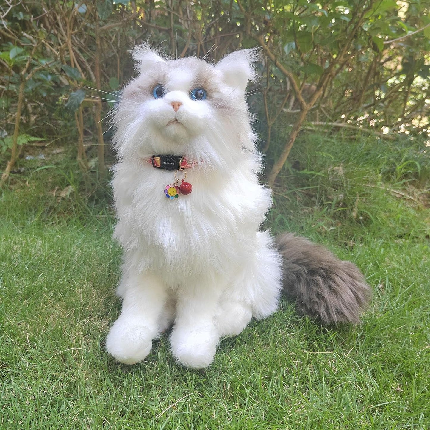 2 Pack Cotton Breakaway cat Collars with Bell,Safety Quick Release Pendant Cute Kitten Collar,Adjustable 20-30cm (Red+Green, 20-30cm)