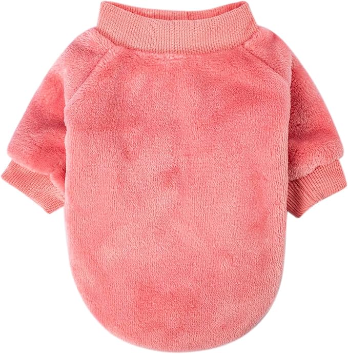FabriCastle Dog Sweaters, 2-Pack Dog Clothes for Small Dogs Girl & Cats, Ultra Soft and Warm Pet Coats, Winter Pet Jacket, Doggy Apparel Costumes, Puppy Outfits (Pink,Light Purple, Small)
