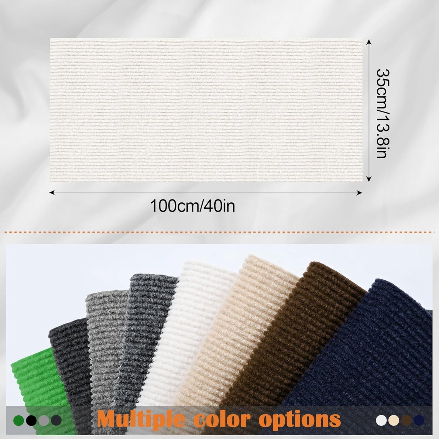 Cat Scratch Furniture Protector - 40" x 13.8" Trimmable Self-Adhesive Cats Claws Scratch Pads, DIY Cat Climbing Couch Protector for Scratch Post Cat Tree Replacement Indoor (Cream White)