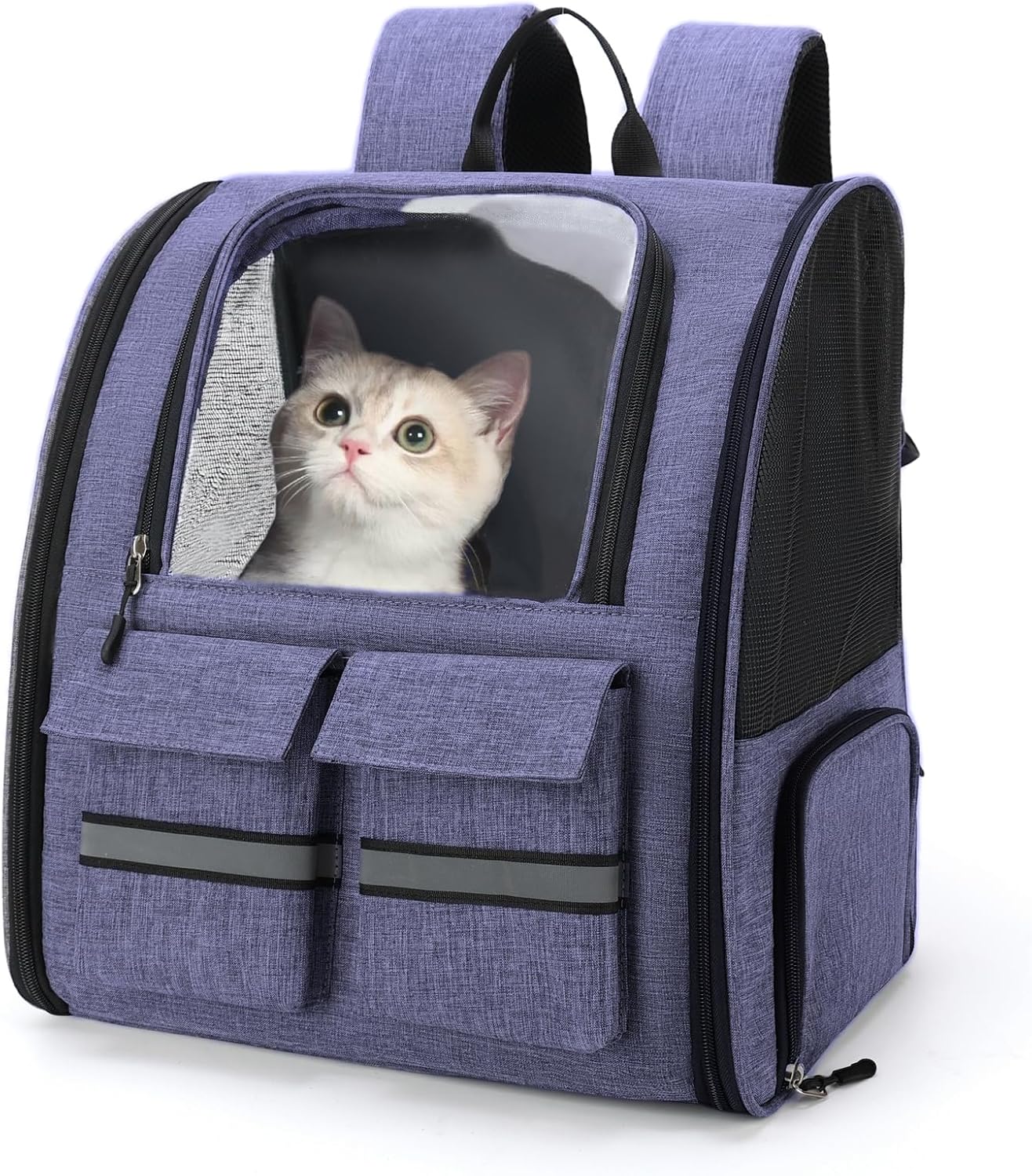 Cat Backpack Carrier Small Dogs Backpack Carrier,Large Space Breathable Cat Bubble Backpack,Shaded Puppy Backpack Carrier,Ventilated for Travel, Hiking,Cycling,Shopping,and Vet