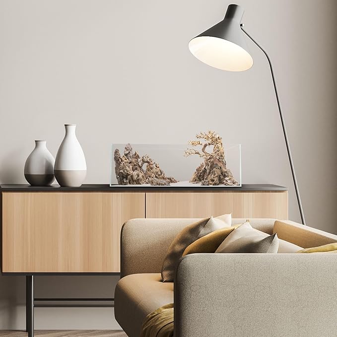 UNS Ultra Clear Rimless Tank - 3.4GAL | 13L - 17.71x6.69x6.69 | 45x17x17 CM, 5mm Glass Thickness, Leveling Mat Included - Low Iron, High Clarity Fish Tank w/ 45° Mitered Edge - [45L]