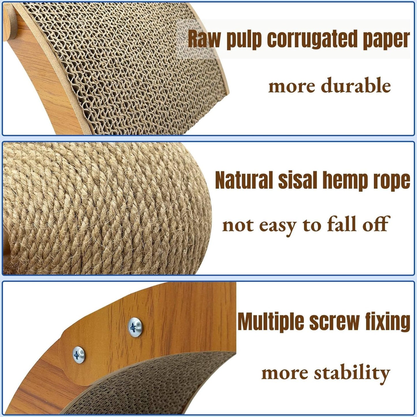 Fhiny Rabbit Scratch Toy, Natural Sisal Rabbit Scratching Ball with Cardboard Pad 2-in-1 Bunny Claw Scratcher Interactive Toys Nail Scratching Post for Indoor Pets Kittens Ferrets Small Animals