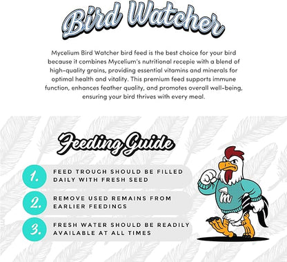 Mycelium Premium Bird Watcher Millet – Organic, High Nutrient Bird Food for Jays, Cardinals, Juncos & Robins, Sourced from Local USA Farms, Sustainable Farming, 5LB