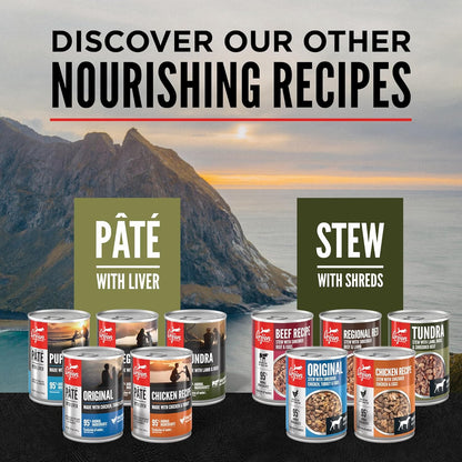 ORIJEN Pate Wet Dog Food Tundra Recipe with Liver 12.8oz Cans (12 Count)