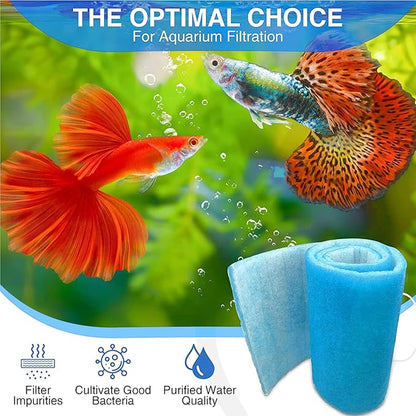Big Kahuna Aquarium Filter Floss Rolls – 12-inch Pond and Aquarium Filter Media – 1-inch Thick Wet/Dry Aquarium Filter Pad – Bonded Filter Media Pad for Freshwater or Marine Aquariums, Ponds – 20ft