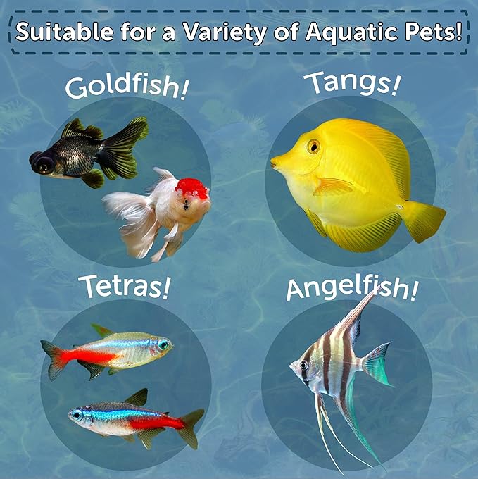 Aquatic Foods Inc. Tubifex Worms, Freeze Dried Tubifex Worm Cubes for Cichlids, Discus, Goldfish, Bettas, Marine Fish, All Tropical Fish, 12-Type Pellet Mix, 4-Type Wafer Mix Included...1oz Canister