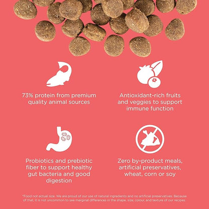 Go! Solutions Carnivore, Grain-Free, Protein Rich Dry Dog Food, Salmon and Cod Recipe, 12 lb Bag