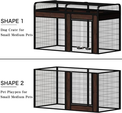 Large Bird Cage for Parakeets Outdoor Bird Aviary Parrot Cage with Perch, Birdcage for Macaws Canaries Parrots Budgie Lovebirds-Black