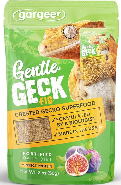 2oz Complete Crested Gecko Food Diet. Premium Mix, Ready to Use Freshly Made Powder. Unique Formula, Developed & Made in The USA. Enjoy! (Fig + Insects Protein)