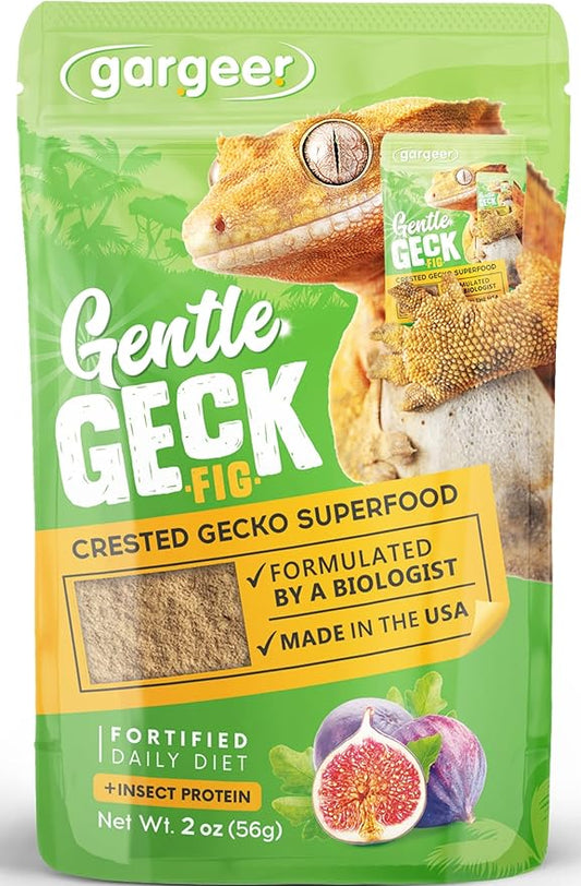 2oz Complete Crested Gecko Food Diet. Premium Mix, Ready to Use Freshly Made Powder. Unique Formula, Developed & Made in The USA. Enjoy! (Fig + Insects Protein)