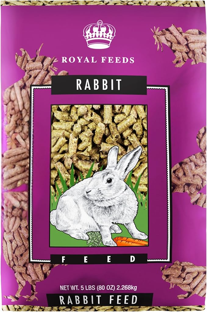 Rabbit Food Pellets, 5 Lbs Alfalfa Rabbit Pellets, Bunny Feeds, All Natural Bunny Food, Supports Healthy Bone Teeth & Digestion, Enriched with Essential Vitamins & Promotes Long-term Care