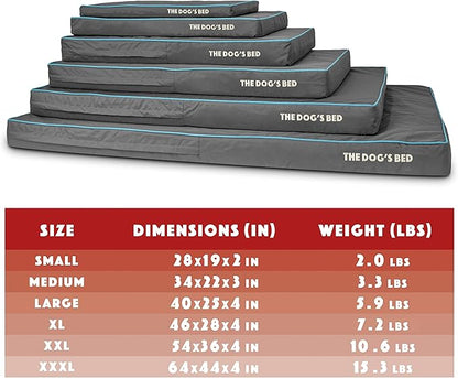 The Dog’s Bed Orthopedic Memory Foam Dog Bed, XXL Grey/Blue, Pain Relief for Arthritis, Hip & Elbow Dysplasia, Post Surgery, Lameness, Supportive, Calming, Waterproof Washable Cover