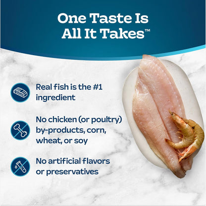 Blue Buffalo Tastefuls Natural Wet Cat Food Cans, Flaked Style, Fish and Shrimp Entrée in Gravy 3-oz Cans (Pack of 4)