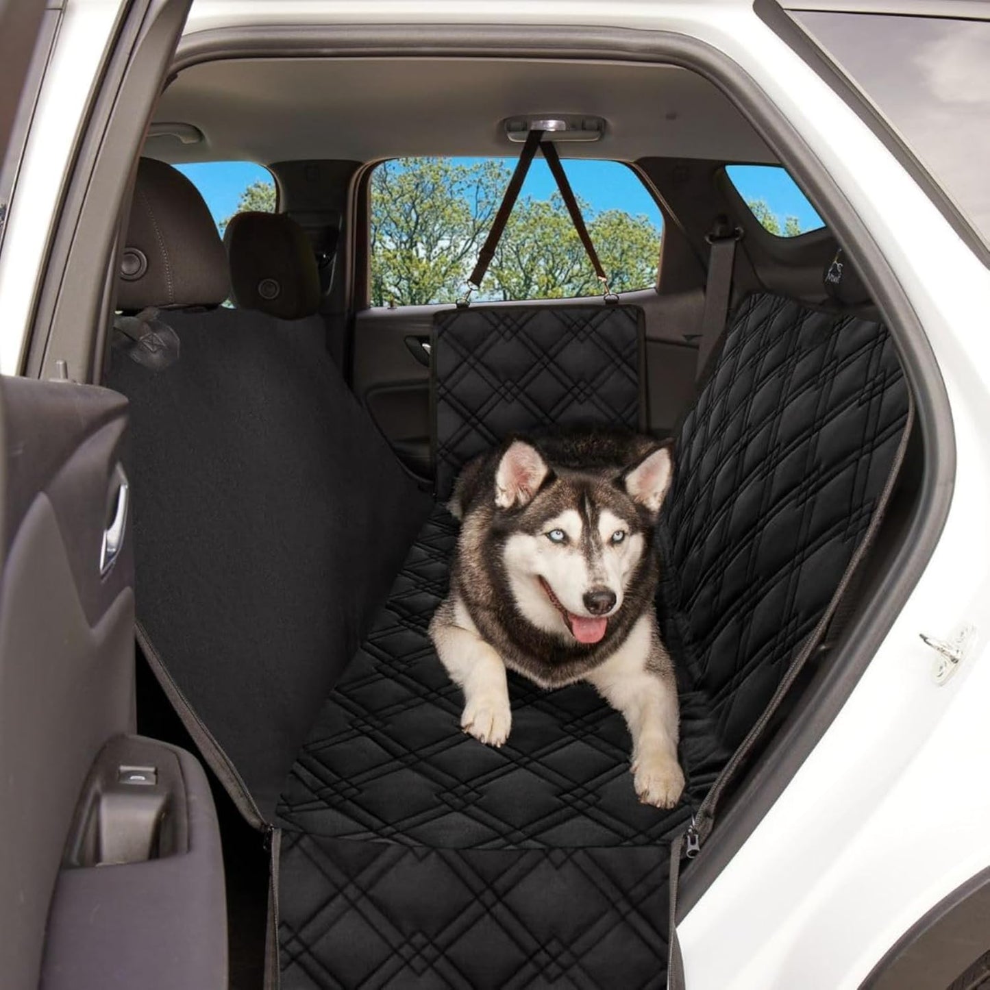 Meadowlark Dog Car Seat Cover, X-Large Heavy Duty Pet Seat Cover for Back Seat, Extra Padded Non-Slip Dog Hammock, Water-Resistant Back Seat Protector for Cars Trucks and SUVs (64” W x 60" L)