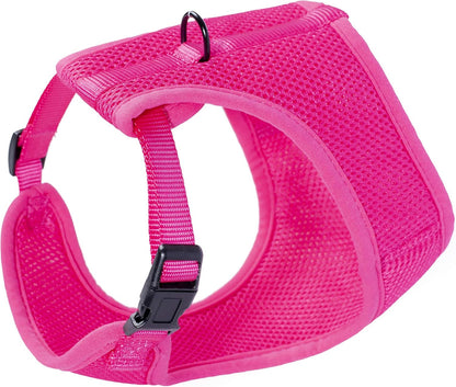 Mile High Life Step in Dog Harness for Small Dogs No Pull, Easy Get on Air Mesh Vest Harness, Adjustable Easy Closures Both Neck and Chest (Hot Pink, M Chest 15.7"-23.2")