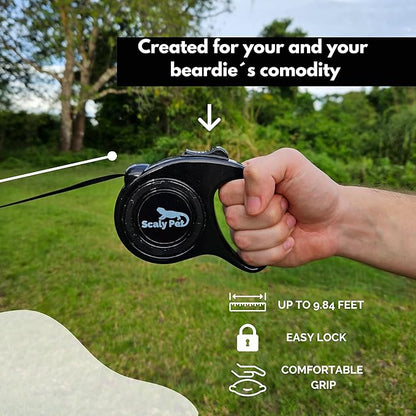 Adjustable Bearded Dragon Leash and Harness Set, Leopard Gecko Leash, Wings & Butterfly Wings, Comfortable Fit, Retractable and Escape-Proof Lizard Harness and Leash, Bearded Dragon Accessories.