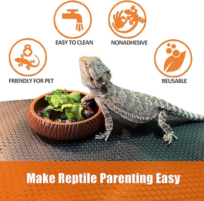Bearded Dragon Tank Accessories, Reptile Terrarium Liner, Bearded Dragon Substrate Bedding for 40 Gallon 50 Gallon 75 Gallon Reptile Tank