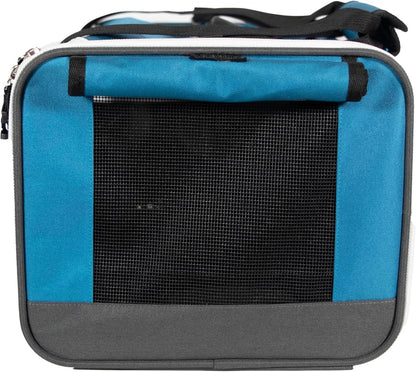 Travel Cat The Odyssey Soft Cat Carrier - Portable Comfort Soft Sided Travel Carrier for Small, Medium Cat, Kitten up to 20 LBs - Pet Travel Carrier Backpack with Shoulder Strap (Blue)
