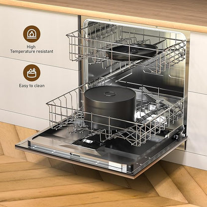 DOOOB Ceramic Cat Water Fountain, 2.1L/71oz Ceramic Cat Fountain, Automatic Ceramic Water Fountain for Cats, Pet Water Fountain with Ultra-Quiet Pump and 3 Filters & 3 Sponges (Black)