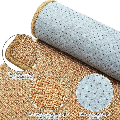 Oncpcare 2PCS Rabbit Scratch Mat Natural Bunny Scratching Pad Claws and Teeth Care Rabbit Mats for Cages Chew Toys for Bunny Pet Cage Bedding for Biting Sleeping Nesting, 16x12