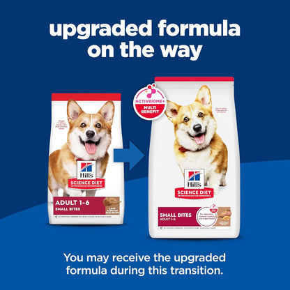 Hill's Science Diet Adult 1-6, Adult 1-6 Premium Nutrition, Small Kibble, Dry Dog Food, Lamb & Brown Rice, 15.5 lb Bag