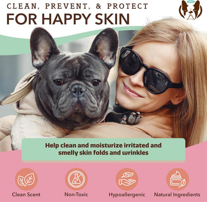 Natural Dog Company XL Grooming Wipes for Dogs – Hypoallergenic, Biodegradable, Fragrance Free – Aloe Vera & Witch Hazel – 7×8 Wipes for Paws, Face, Ears & Butt – Sensitive Skin Pet Wipes - 50 Count