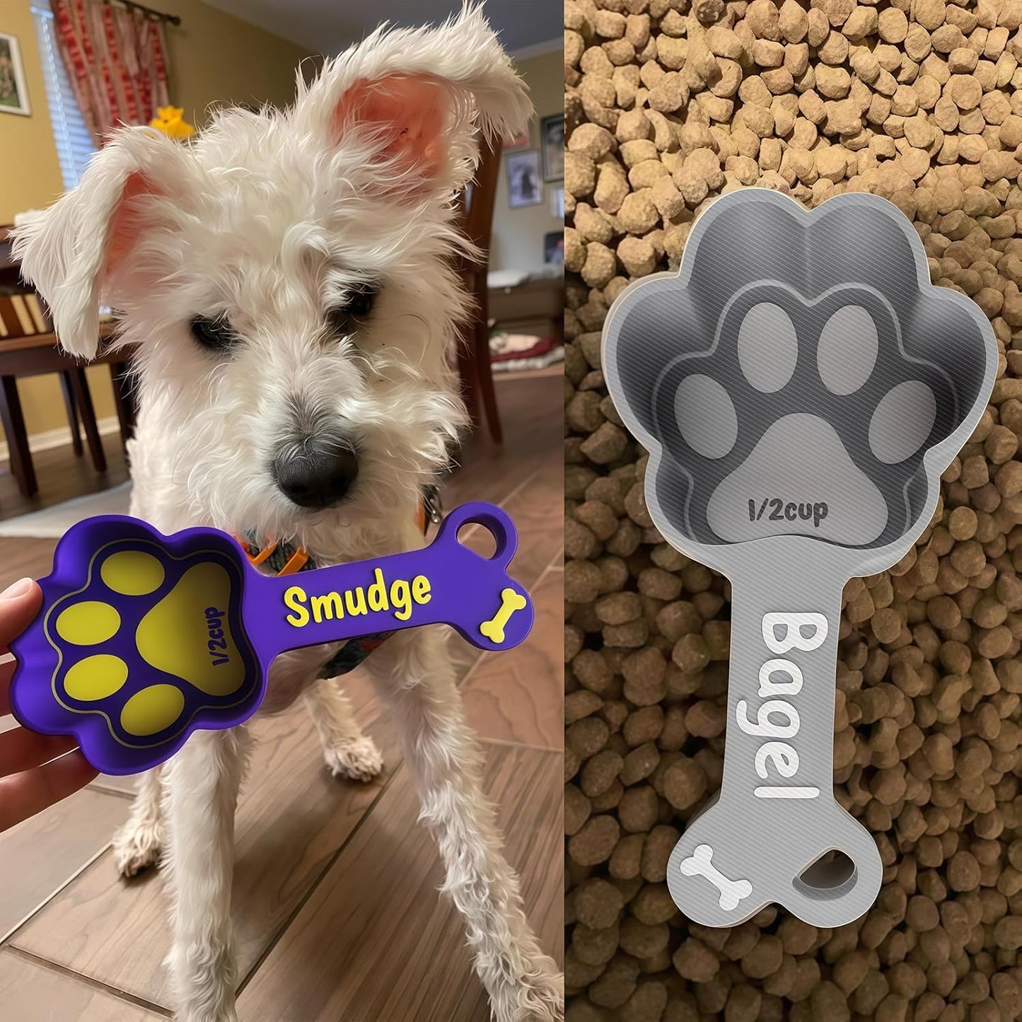 ubjva Personalized Dog Food Scoop Custom Dog Food Measuring Cup with Name Pet Accessories Gifts for Pet Lover